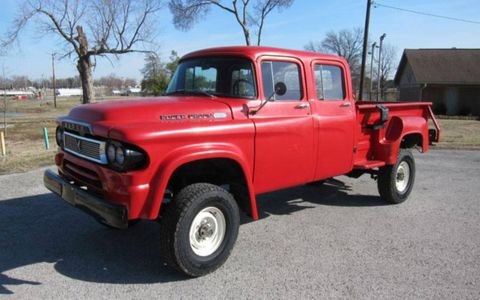 They don't make 'em like they used to: We're drawn to this 1960 Dodge Power Wagon Quad-cab featured at Bring a Trailer.