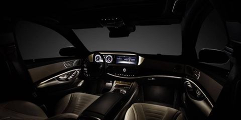The instrument panel of the new Mercedes-Benz S-class.