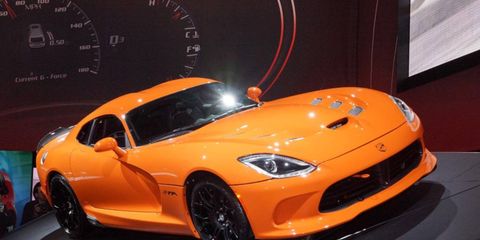The 2014 SRT Viper TA gets a larger brake package and solid sway bars.