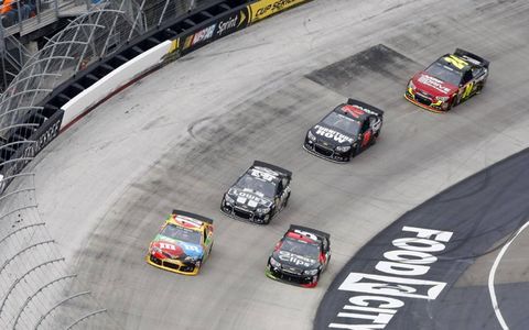 Kyle Busch held a slim lead during the Sprint Cup at Bristol, but was unable to keep it.