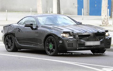 The SLK is spied as it prepares for a 2012 launch.
