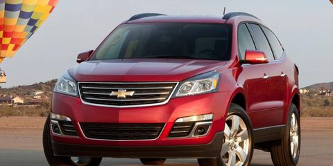 The 2013 Chevrolet Traverse sports a new grille design.