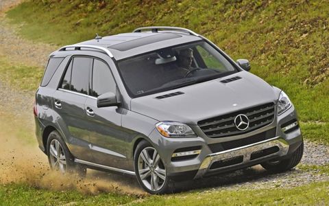 The 2013 Mercedes-Benz ML350 4Matic is powered by a 3.5-liter V6 engine mated to a seven-speed automatic transmission.