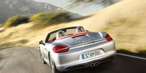 The 2013 Porsche Boxster S is equipped with a 3.4-liter H6 mated with a seven-speed dual-clutch sequential manual.