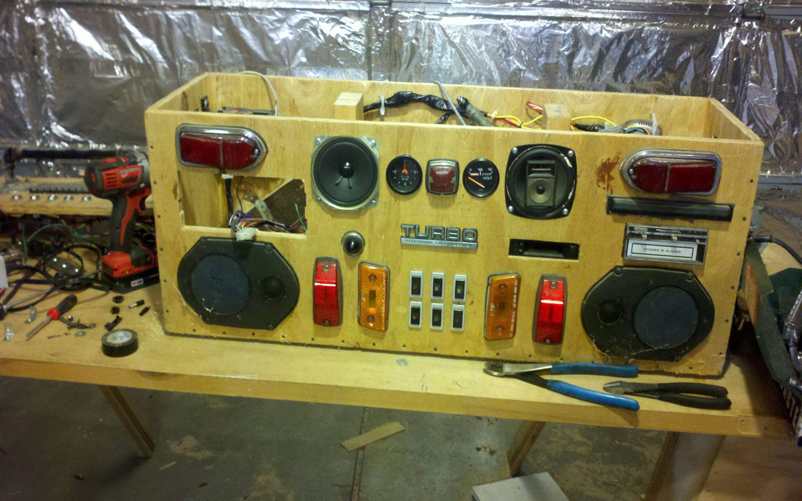 homemade diy car stereo boombox