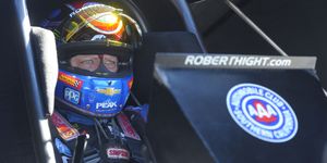 Robert Hight was back racing Friday in Texas.