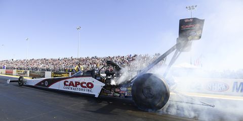 Top Fuel points leader Steve Torrence has now won the first two races of the playoffs.