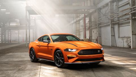The 2020 Ford Mustang EcoBoost High Performance comes in new colors and with a 20-hp bump making output 330 hp and 350 lb-ft of torque.