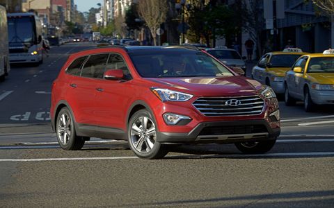 The 2014 Hyundai Santa Fe Limited comes in at a base price of $36,305 with our tester topping off at $41,290.