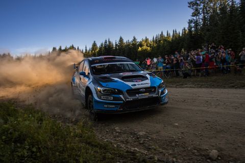 David Higgins and Craig Drew took the overall win at the 2018 New England Forest Rally by a margin of six and a half minutes over Jeff Seehorn and Karen Jankowski.