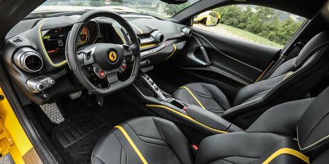 The interior of the 812 Superfast is an enjoyable place to be in for both long highway stints and fast laps.