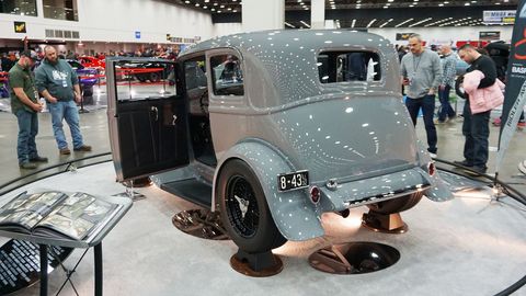 The 1932 Ford Victoria owned by Phil and Debbie Becker was built by Fast Lane Rod Shop and is an intricate blend of coachbuilding and hot rodding.