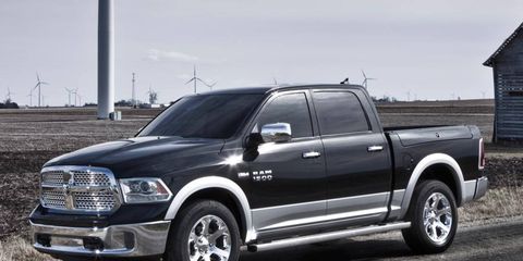 A front view of the 2013 Ram pickup.