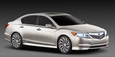 A front view of the Acura RLX Concept.