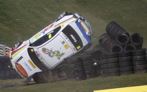No reserve // Nick Foster and his BMW had a bad day during race two of the British Touring Car Championship&#8217;s opening round at Brands Hatch. He walked away uninjured, and said, &#8220;That was the biggest accident I have had for a long time.&#8221;