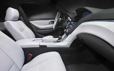The interior of the Acura ZDX prototype.