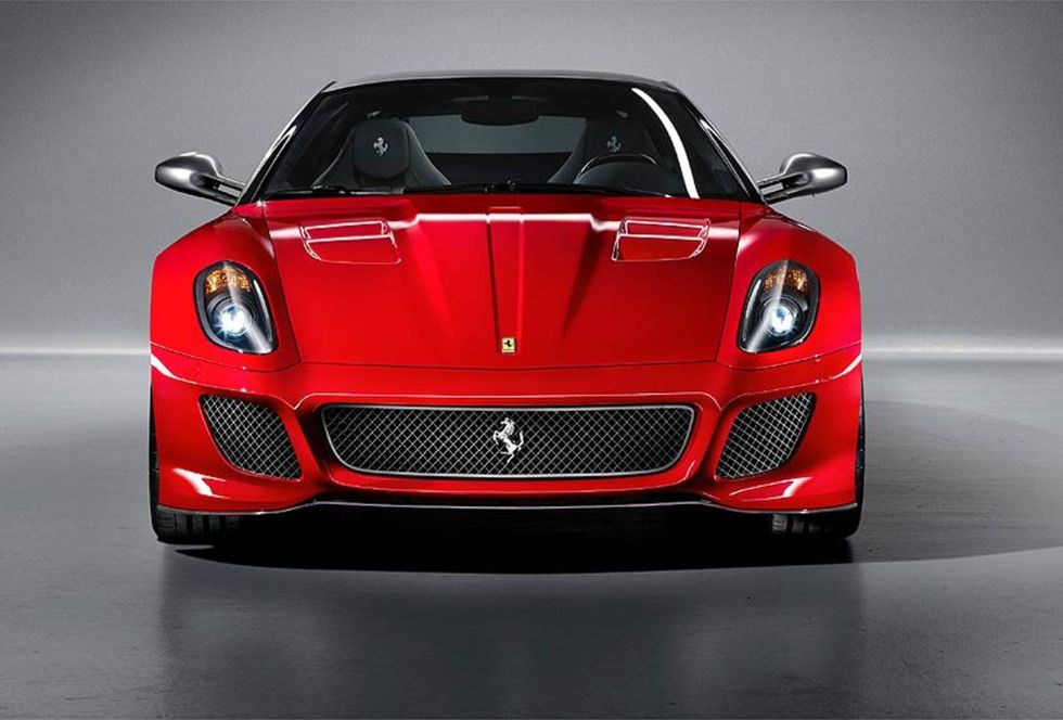 front of with red ferrari