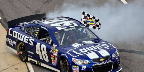 Jimmie Johnson, who won the NASCAR Sprint Cup Series race at Martinsville on April 7, was part of a big weekend of victories for Chevrolet.