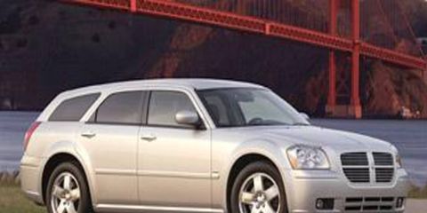 The biggest difference of the awd Dodge Magnum, above, and the Chrysler 300 appeared on slick surfaces.