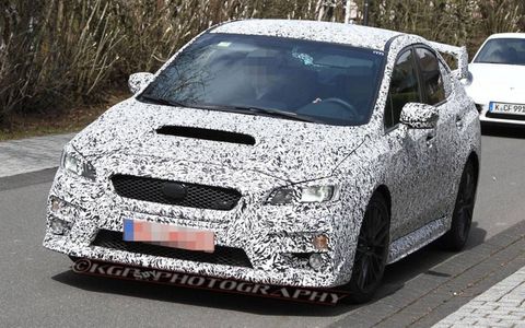 Spy photographers captured what may be a next-gen Subaru WRX -- or WRX STI -- testing at the N&uuml;rburgring.