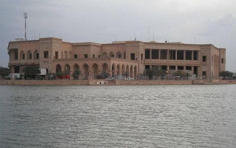 Al Faw Palace as seen from the back.