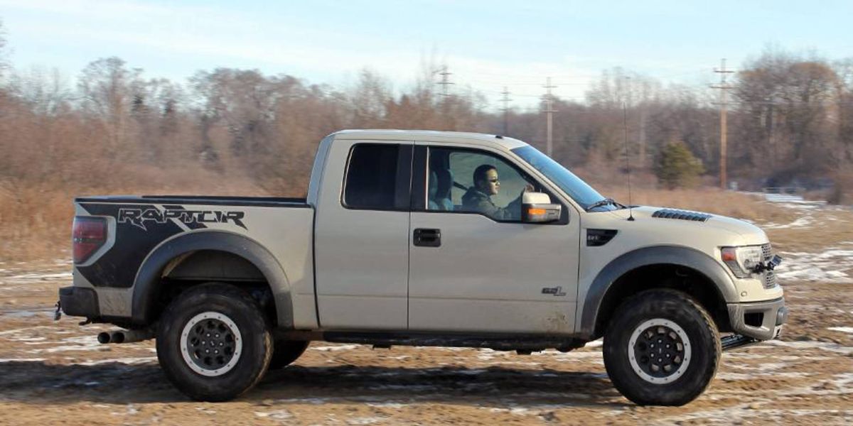 The 2013 Ford F-150 SVT Raptor is powered by a 6.2-liter V8 making 411 hp and 434 lb-ft of torque.