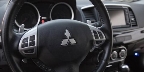 The 2013 Mitsubishi Lancer GT could use a little improvement in the interior.