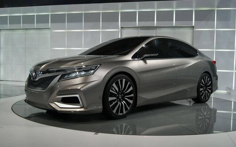A front view of the Honda Concept C at the Beijing motor show.
