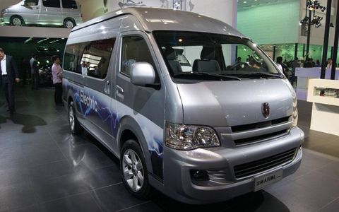 The electric Brilliance Jinbei large Sea Lion Camper concept at the Beijing motor show.