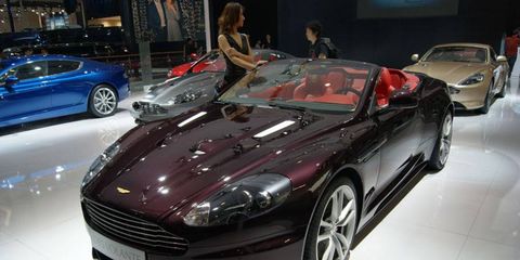 The Aston Martin DBS Volante Dragon 88 Limited Edition at the Beijing motor show.