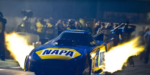 Ron Capps, the No. 1 qualifier at Pomona, hopes to play the role of spoiler Sunday at the NHRA finale.