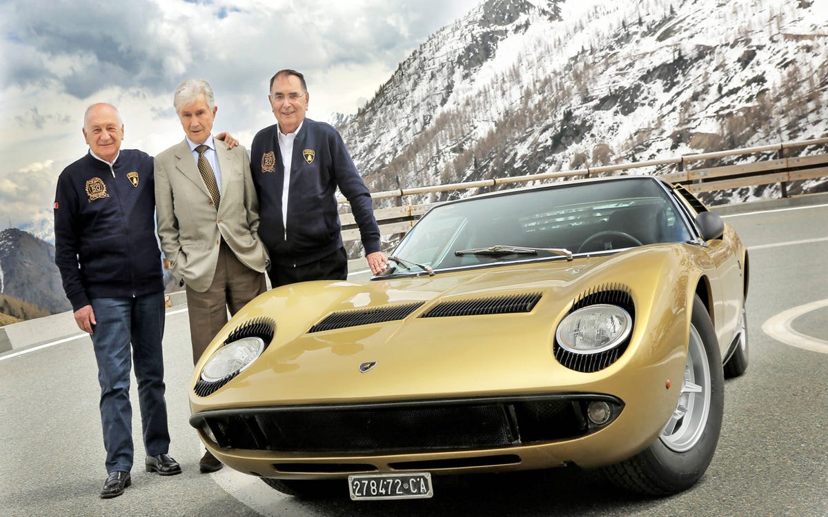 Lamborghini Miura's fathers retrace 'The Italian Job' route though the Alps