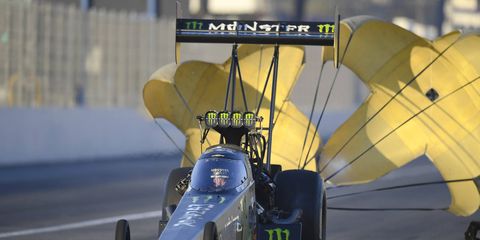 Force piloted her Monster Energy dragster to a track elapsed-time record 3.667 pass at 330.31 on Friday for her second No. 1 qualifier of the season.