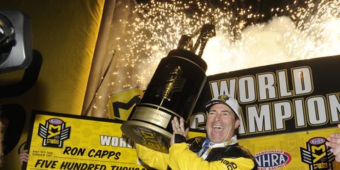 Ron Capps completed qualifying with enough points to clinch the 2016 NHRA Funny Car crown.