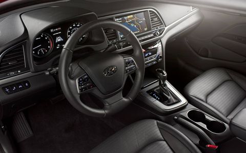 The Hyundai Elantra offers leather, Apple CarPlay and Android Auto and a handful of safety features.