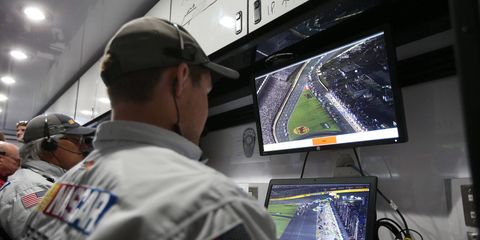 NASCAR officials can now keep track of pit-wall and tire infractions using Hawkeye Technology.