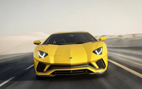 The new 2017 Lamborghini Aventador S, at 730 hp, is more powerful and, Lamborghini says, no heavier, but there are also no stated improvements to acceleration times -- even the 217-mph top end is static.
