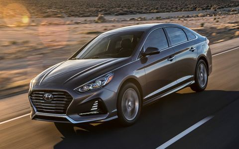 The 2018 Hyundai Sonata gets a redesigned front and rear end to keep it looking fresh.