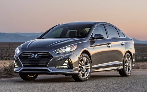 The 2018 Hyundai Sonata gets a redesigned front and rear end to keep it looking fresh.