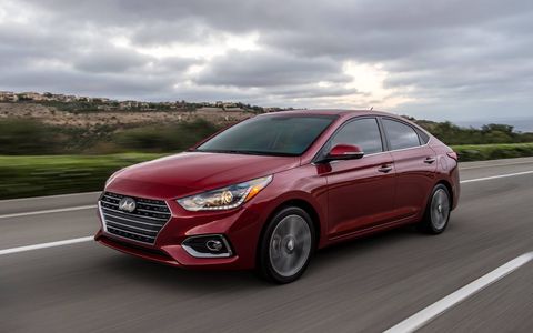 The new 2018 Hyundai Accent sedan gets fresh looks inside and out, a 1.6-liter four cylinder and the option of a six-speed manual or a six-speed auto. This time around, no five-door hatchback option will be offered in the American market.