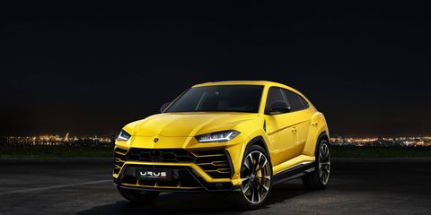 Lamborghini’s new super-SUV, the 2019 Urus, packs a 641 hp 4.0-liter twin-turbocharged V8, all-wheel drive and performance features like rear-wheel steering. With a top speed of 190 mph, Lambo claims it is the world’s fastest production SUV.