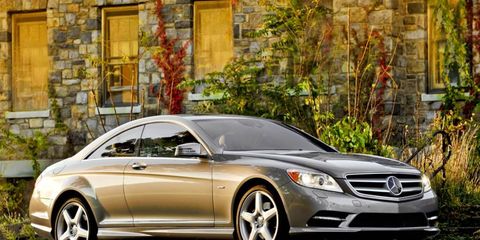 The 2013 Mercedes-Benz CL550 4Matic is powered by a 4.6-liter, twin-turbocharged V8 making 429 hp and 516 lb-ft of torque.