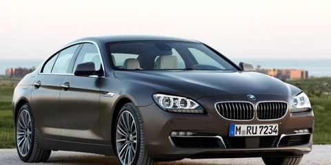 A front view of the BMW 6-series Gran Coupe.
