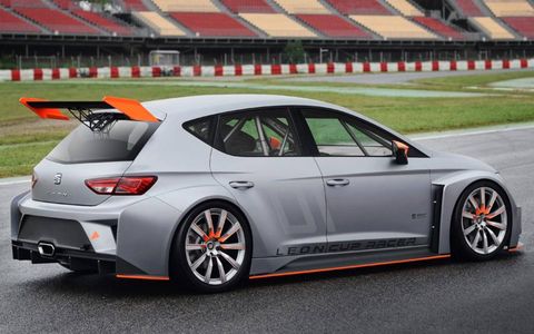 The Seat Leon Cup Racer runs a heavily tuned version of parent company Audi&#8217;s EA888 turbocharged 2.0-liter four-cylinder petrol engine developing about 325 hp and 184 lb-ft of torque.