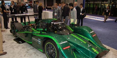 Qualcomm Halo's electric-powered Drayson Racing Lola, made to set fastest (EV) laps.