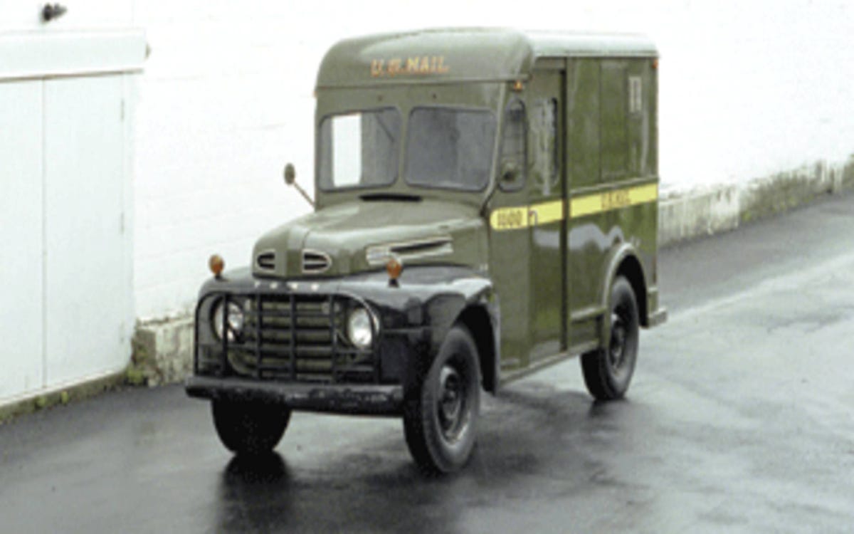 1950 Boyertown Ford Mail Truck Neither Rain nor Sleet