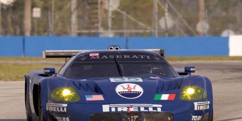 The Maserati MC12 race car at the 2005 ALMS 12 Hours of Sebring.