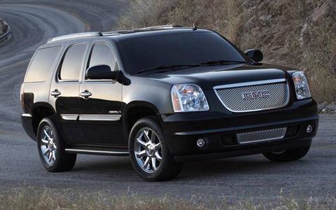 When it goes on sale early next year, the 2007 Yukon will be available in three trim levels -- SLE with cloth trim, SLT with leather trim and Denali. The Yukon Denali gets a different grille design and a 6.2-liter V-8 engine rated at 380 horsepower and mated to a six-speed automatic transmission. The base engine for two-wheel-drive versions of the Yukon will be a 4.8-liter V-8 rated at 290 hp. But that engine won't be available at the start of production. The new Yukon will launch with a 5.3-liter V-8 rated at 320 hp and equipped with cylinder deactivation technology to improve fuel economy.
