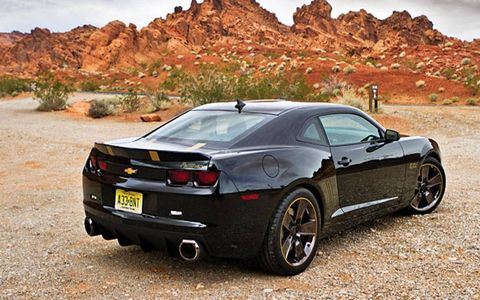 A rear view of the 2012 SLP Chevrolet Camaro Panther 600.