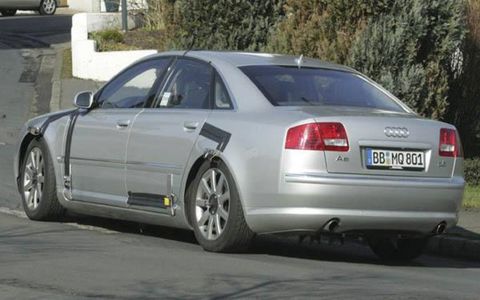 This next-gen Audi flagship derives power from a V12 diesel and a new V10 gasoline engine. Early prototypes indicate the car is about four inches longer than today&#146;s A8, reaching an overall length of 200 inches. Audi is busy developing the 2010 A8 in preparation for a planned launch in late 2009.